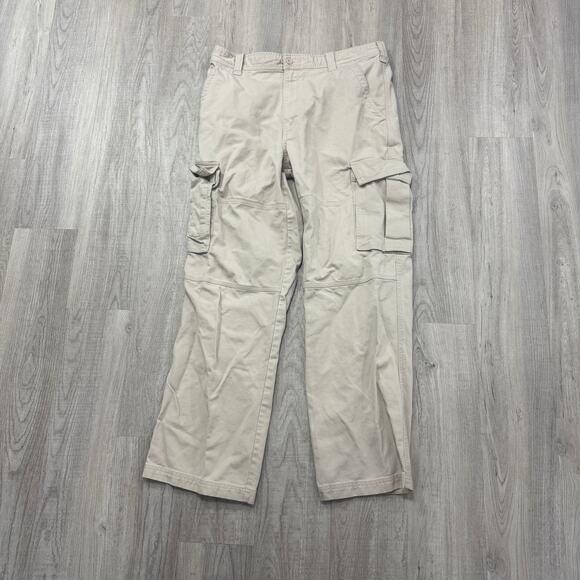 Vintage Emergency Exit Cargo Pants Men's 36 x 32 Beige y2k 2000s Baggy Skater - Picture 1 of 13